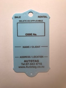 Mark I Real Estate Key Tag Blue - Original text