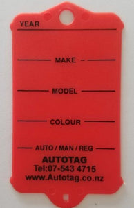 Mark I Automotive Key Tag Red