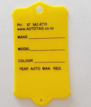 Load image into Gallery viewer, Mark I Automotive Key Tag Yellow