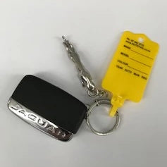 Mark II Automotive Key Tag Yellow on Car Key